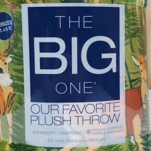 The Big One Oversized Soft Plush Throw Blanket 5ft X 6ft Deer Hunter Polyester - Picture 2 of 9